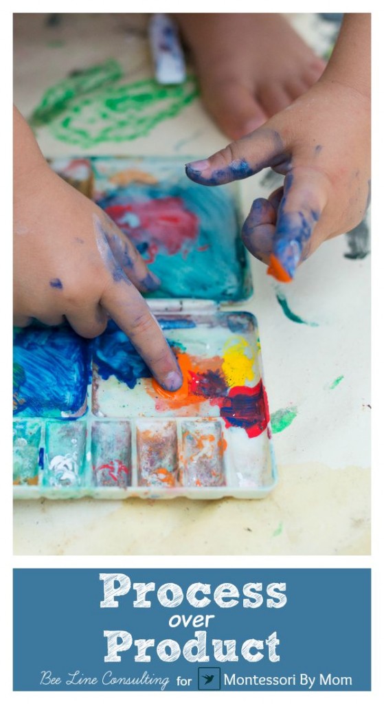Wonderful insight into the importance of the process Montessori children take and less emphasis on the end product.