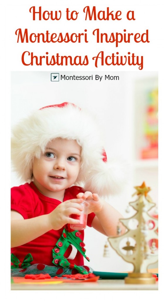 Use these steps to learn how to make a Montessori Inspired Christmas Activity at home! One of several amazing posts in the 15 Days of Montessori for the Holidays blog hop. 