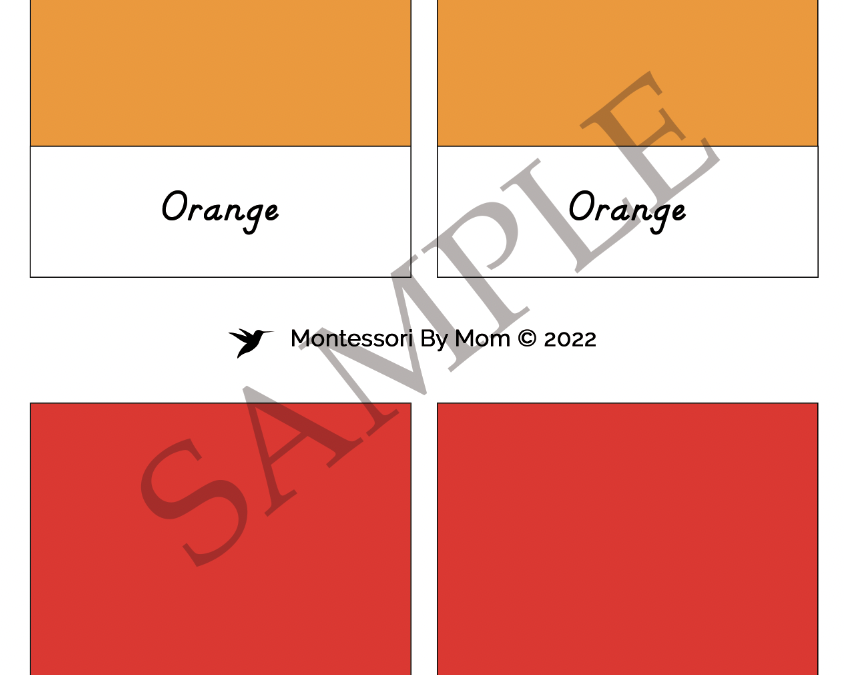 3-Part Cards For Colors