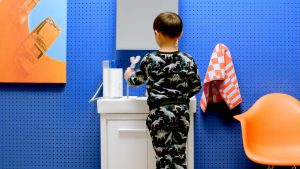 Montessori at home bathroom setup